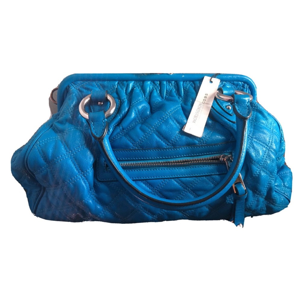 Women’s Marc Jacobs Blue Quilted Leather Stan Purse Satchel